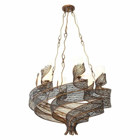 VARALUZ Flow 6-Lt Chandelier - Hammered Ore 240C06HO